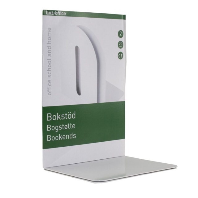 Bokstöd Metall 20cm vit 2-pack - 200mm - 1