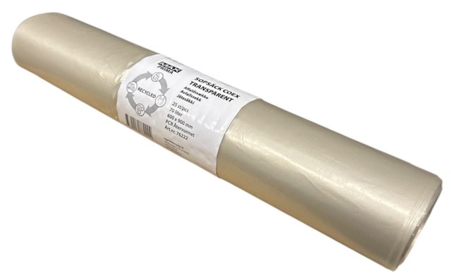 Sopsäck MAX 70l transparent 25st/rle - 70L - 1