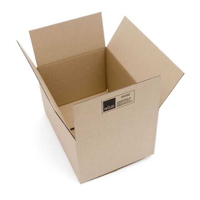 Wellpapplåda 440x320x250mm, 4mm, brun - 440x320x250mm - 1