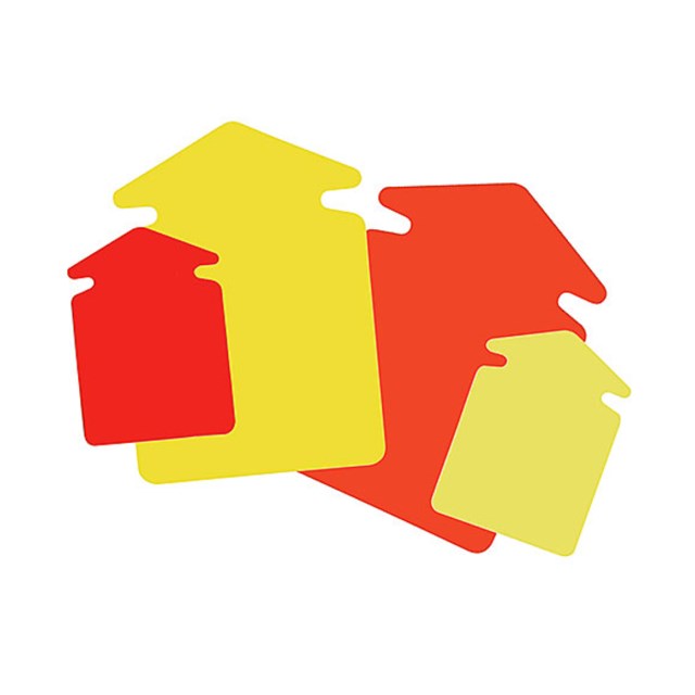 Pil liten 13x9cm fluor röd 25/fp - 130x90mm - 1