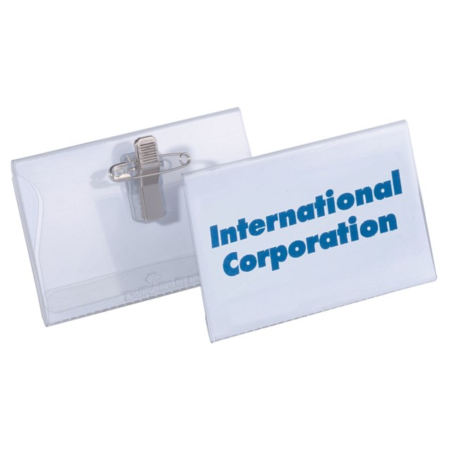 Namnskylt 54x90mm m. combiclip 50/fp - 54x90mm - 1