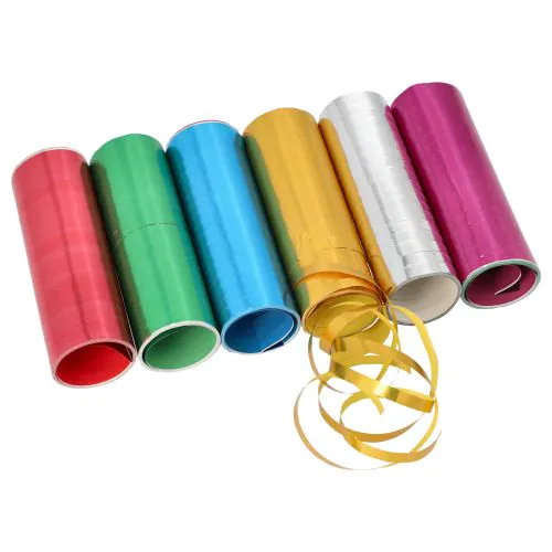 Serpentiner 4m, "metallic", blandade färger - 4m - 1