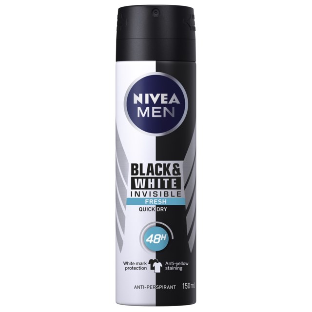 Nivea Men Deo Black & White Invisible Fresh Spray 150ml - 1