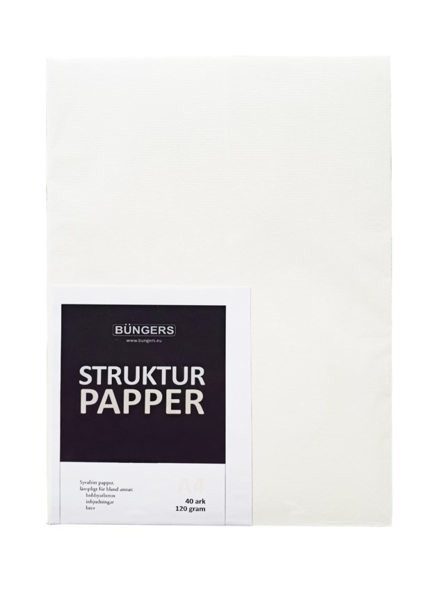 Brevpapper A4 linnepräglat 120g vit 40st/fp - 1