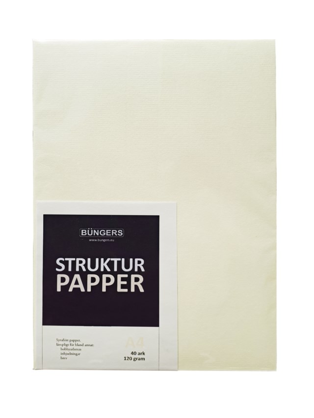 Brevpapper A4 linnepressat 120g vanilj 40st/fp - A4 - 1