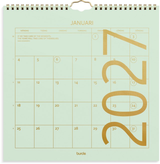 Almanacka Burde Väggkalender Color - 1