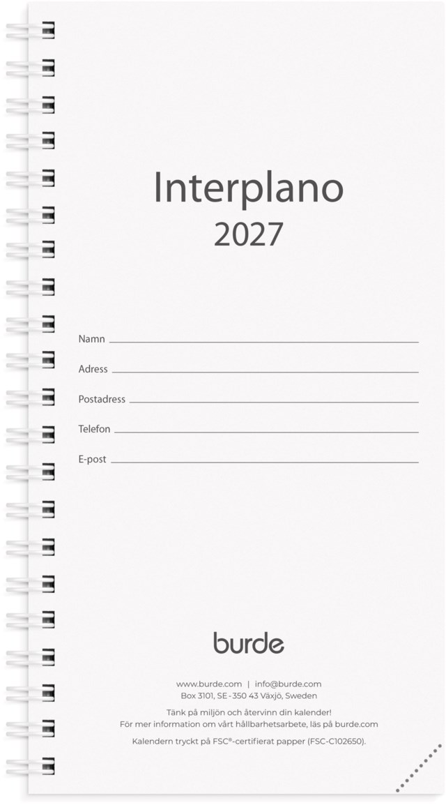Almanacka Burde Interplano refill - 1
