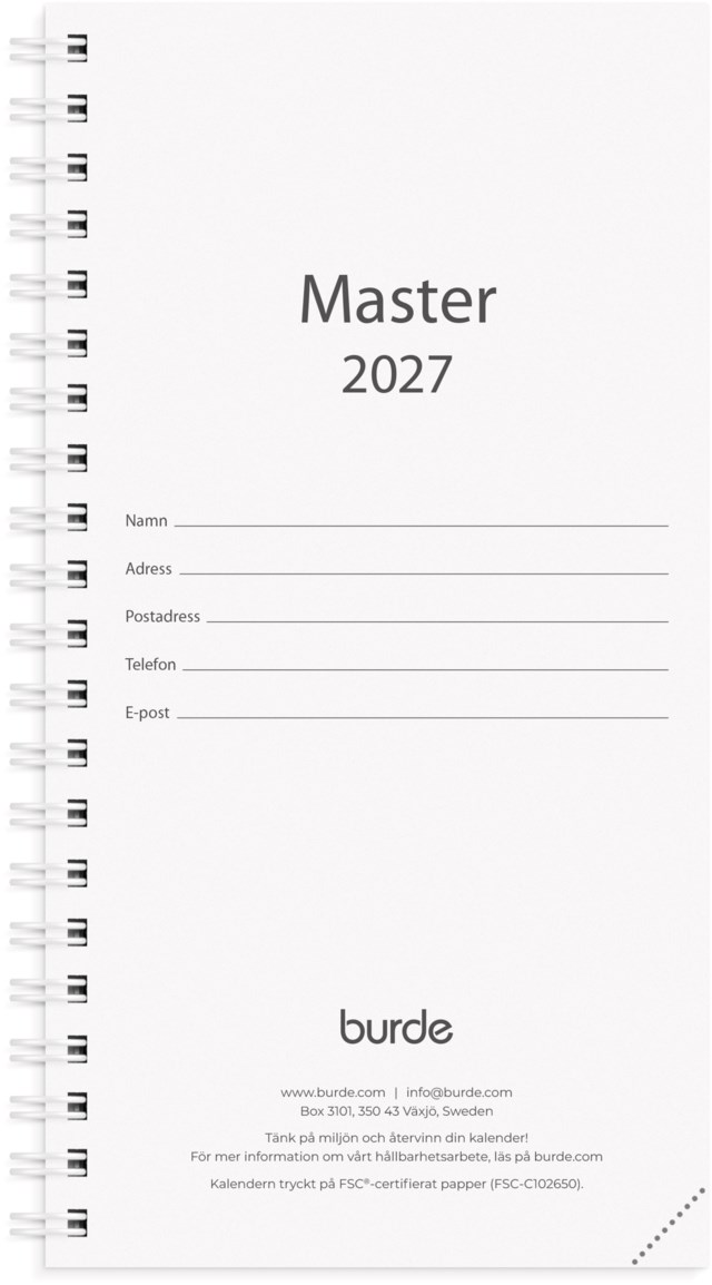 Almanacka Burde Master refill - 1