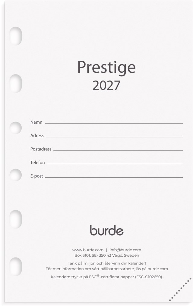 Almanacka Burde Compact kalendersats Prestige - 1