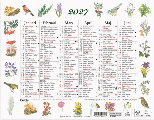 Almanacka Burde Lilla Naturalmanackan - 1