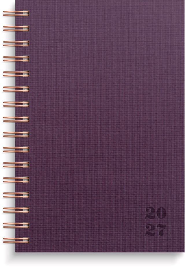 Almanacka Burde Dagbok Textile plommon - 1