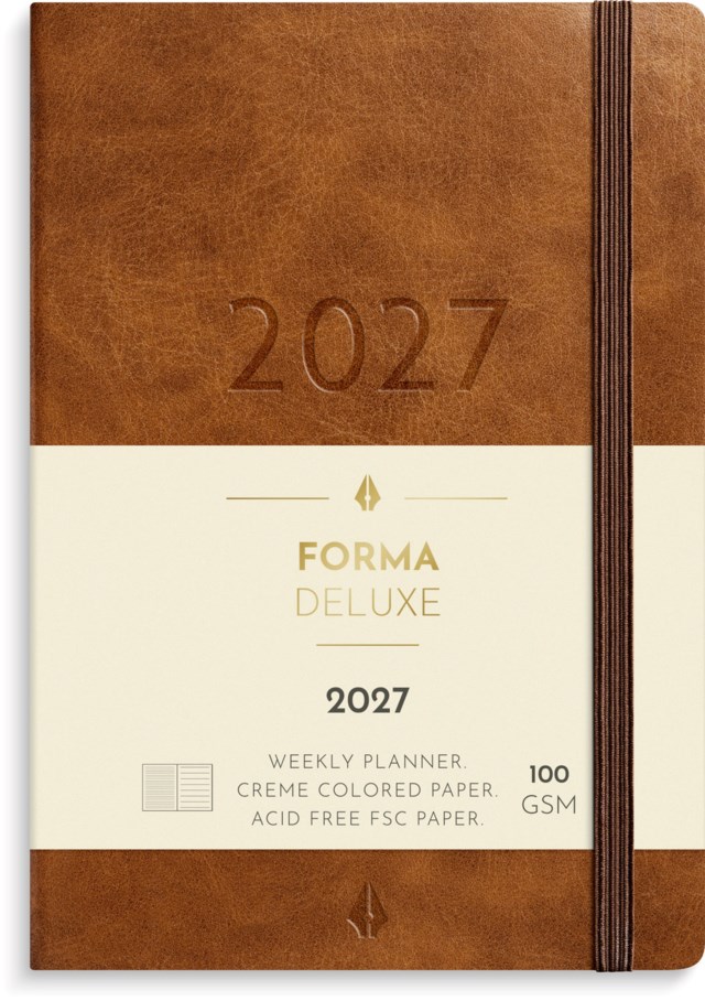 Almanacka Burde Liten Veckokalender Forma Deluxe brun - 1