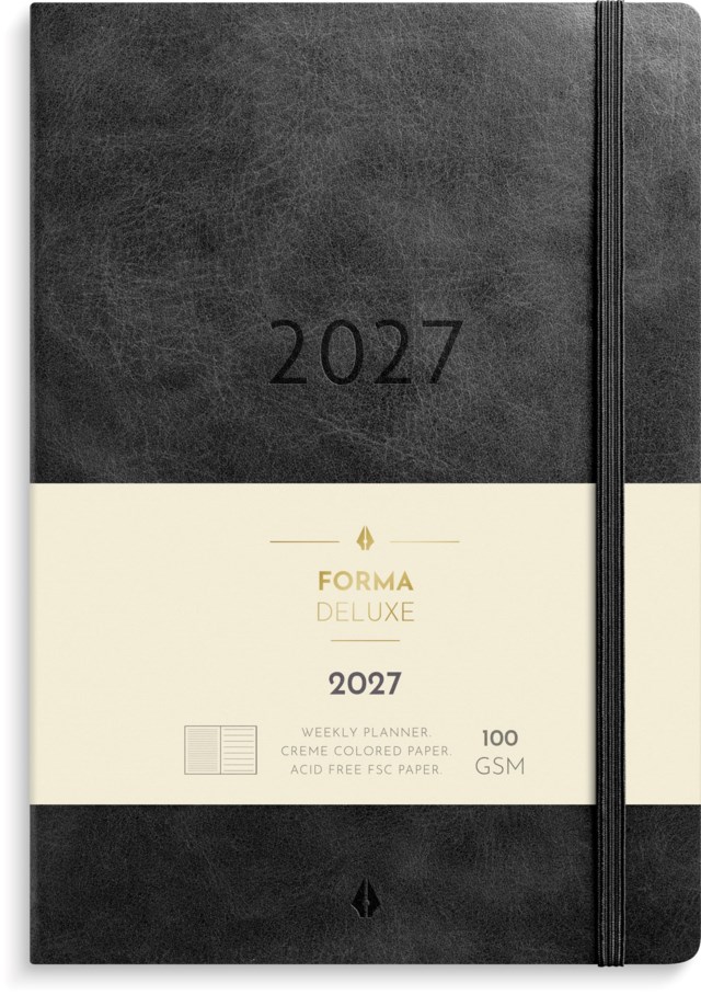 Almanacka Burde Stor Veckokalender Forma Deluxe svart - 1