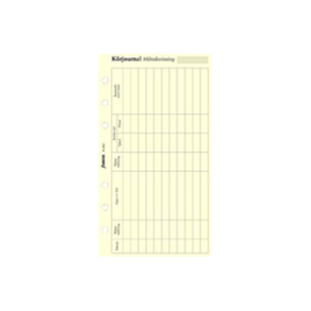 Refill Filofax A5 Körjournal med symboler vit - 1