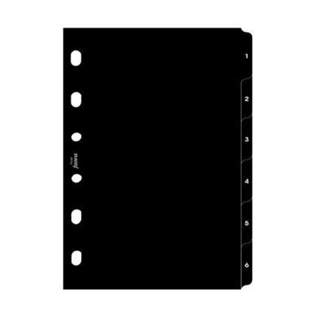 Refill Filofax Pocket register 1-6 svart - Pocket - 1