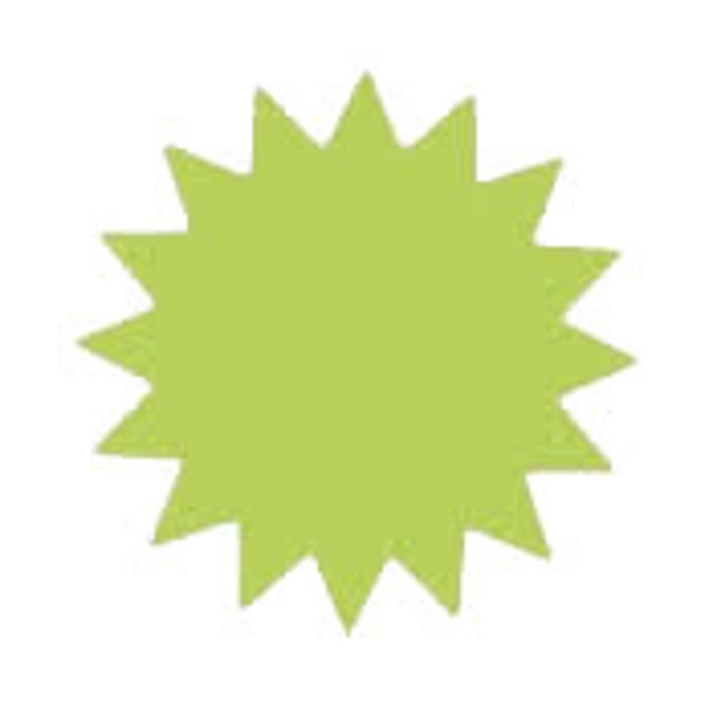 Skyltkartong Liten Stjärn 20 St/Förp 16Cm Neongrön - 160mm - 1