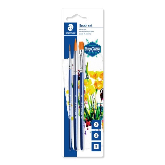 Penselset Staedtler 989 syntet 3 olika bredder - 1