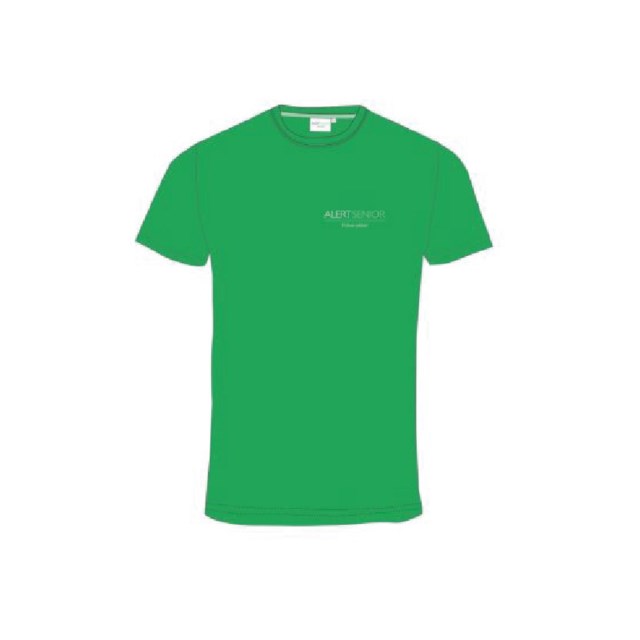 T-shirt Non-branded Alert Senior med tryck, grön - M - 1