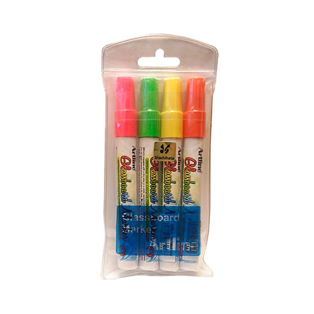 Märkpenna Artline Glassboard 4-set rosa, grön, gul, blå - 1