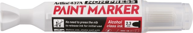 Märkpenna Artline 437A Non-press paint marker vit - 1