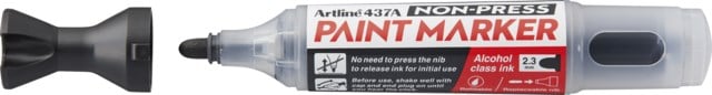 Märkpenna Artline 437A Non-press paint marker svart - 1