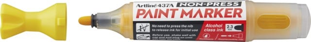 Märkpenna Artline 437A Non-press paint marker gul - 1