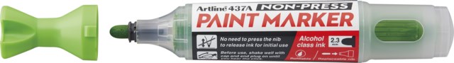 Märkpenna Artline 437A Non-press paint marker ljusgrön - 1