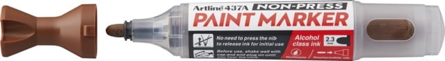 Märkpenna Artline 437A Non-press paint marker brun - 1