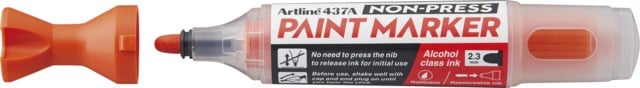 Märkpenna Artline 437A Non-press paint marker orange - 1