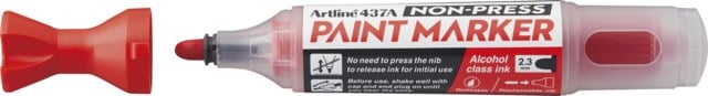 Märkpenna Artline 437A Non-press paint marker röd - 1