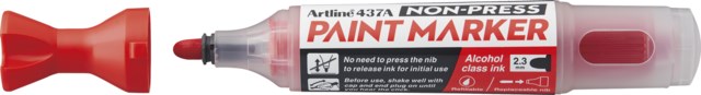Märkpenna Artline 437A Non-press paint marker röd - 1