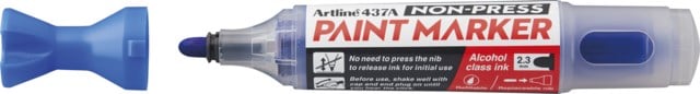 Märkpenna Artline 437A Non-press paint marker blå - 1