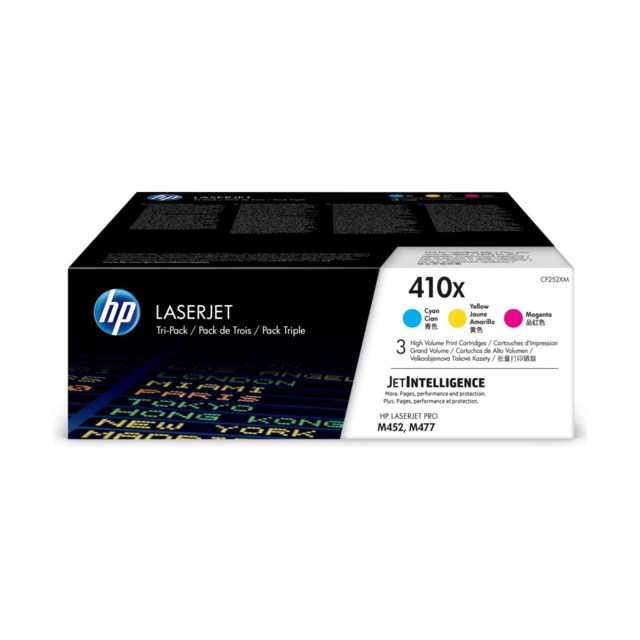 Lasertoner HP 410X cyan/magenta/gul Multipack - 1