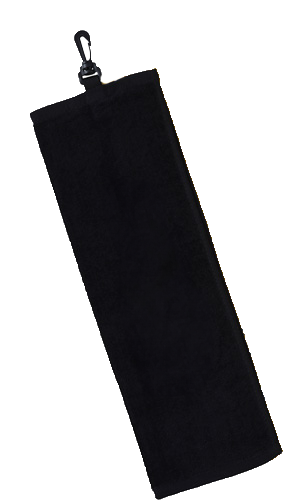 Golfhandduk Velour svart - 1