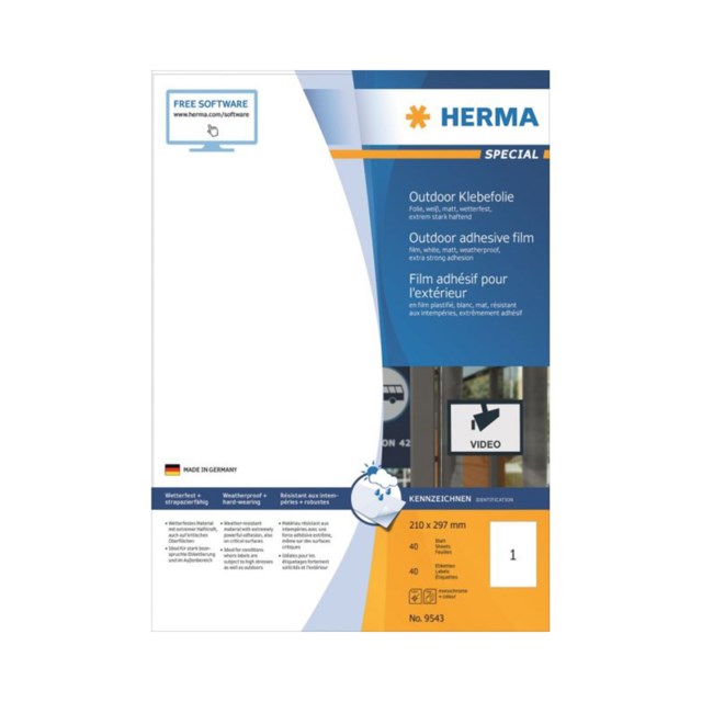 Etikett Herma Special utomhus 210x297mm 50st/fp - A4 - 1