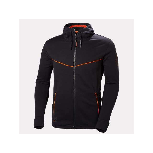 Hoodtröja HH Chelsea Evo med zip svart stl L - L - 1