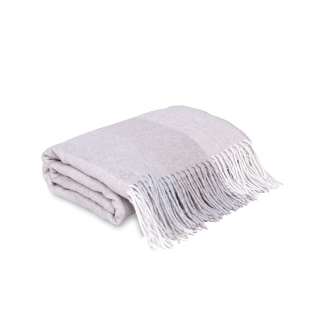 Pläd Jolie Cashmeremix – Beige Randig, tillv. i Ukraina - 1