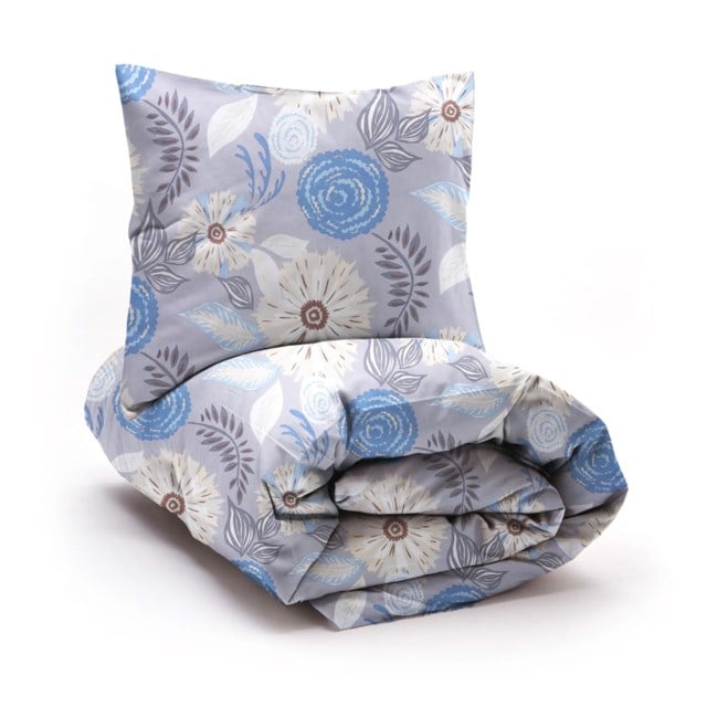 Bäddset Jolie – Blå Blommig, 4-delad - 1