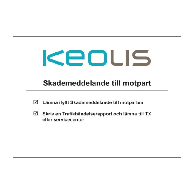 Keolis Skademeddelande 5-bl/block 20 block/fp - 1