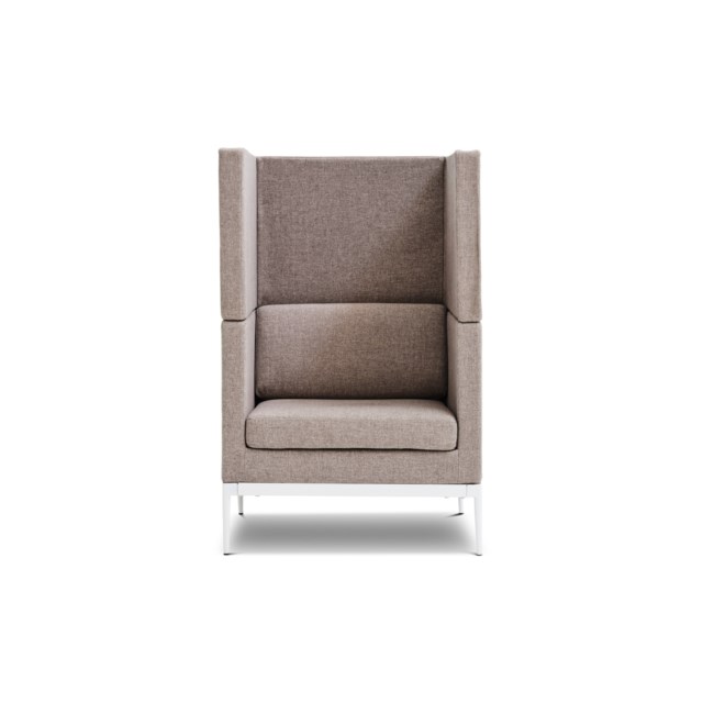 Fåtölj Bergamo Hög Ljudabsorberande Grå - 1250x800x800mm - 1