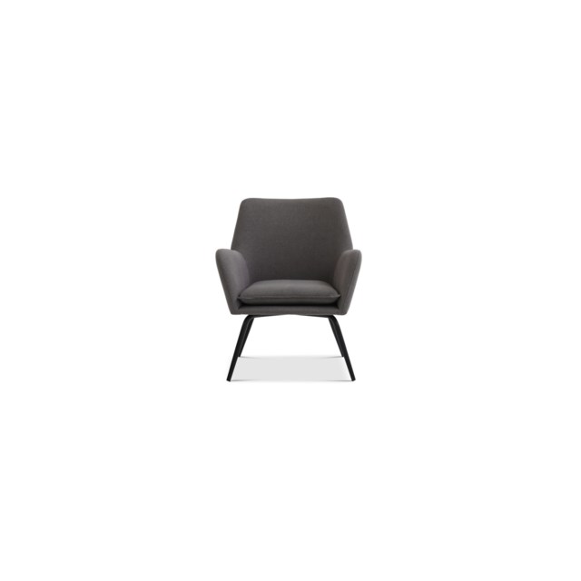 Loungefåtölj Bankeryd Helklädd Ellie Mörkgrå+Svart - 760x620x570mm - 1