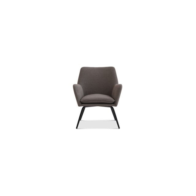 Loungefåtölj Bankeryd Helklädd Ellie Kaffe+Svart - 760x620x570mm - 1