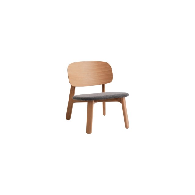 Verona Loungefåtölj Mörkgrå/Ljus bok - 680x550x630mm - 1