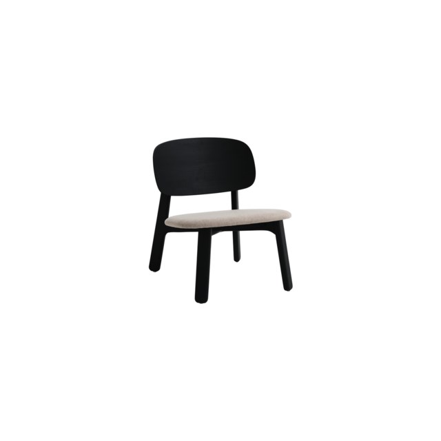 Verona Loungefåtölj Gråbrun/Svartbetsat trä - 680x550x630mm - 1