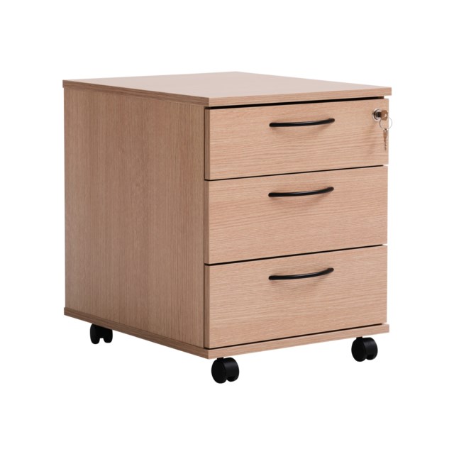 Rullhurts 3 lådor ljus eklaminat H500 B420 D505 - 500x420x505mm - 1