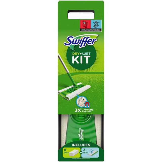 Golvmopp Swiffer Starter Set Dry & Wet Refill - 1
