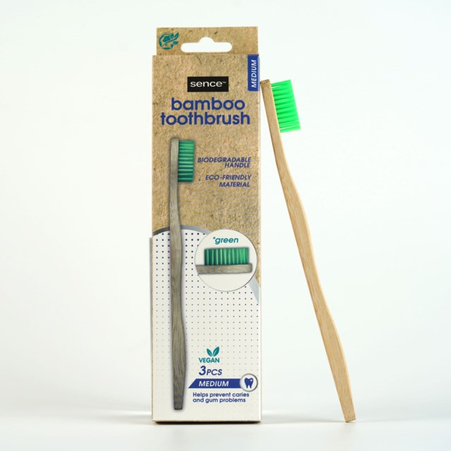 Sence Fresh Shelf Display 24pcs Toothbrush 3pcs Bamboo - 1