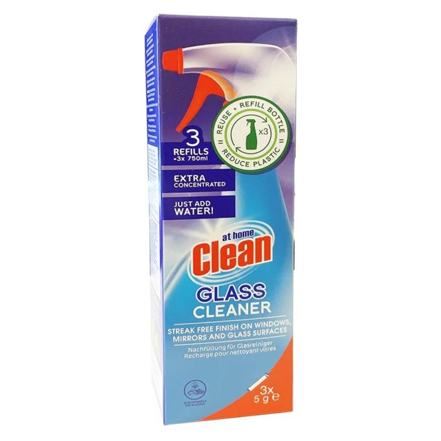 Fönsterputs At Home Clean Glass Cleaner Refill 3 x 5g - 1
