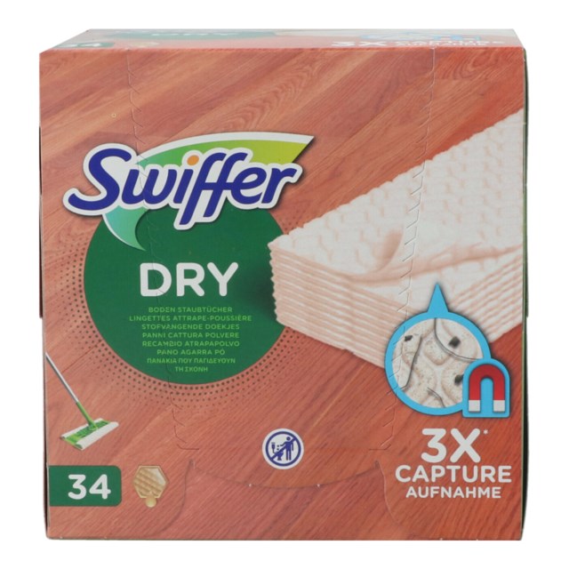 Swiffer Floor Cleaning Wipes Dry Honey Wax Refill 34-P - 1