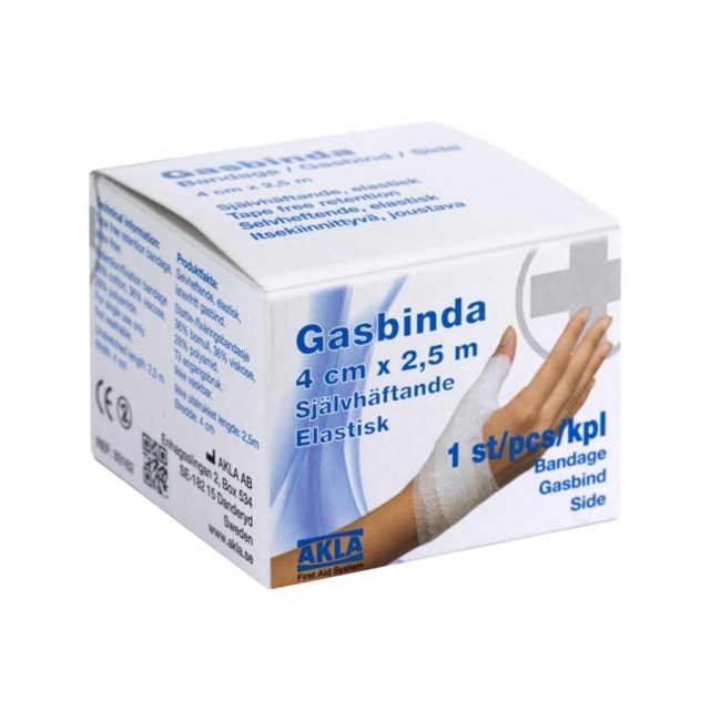 Självhäftande gasbinda 4 cm x 25 m - 1
